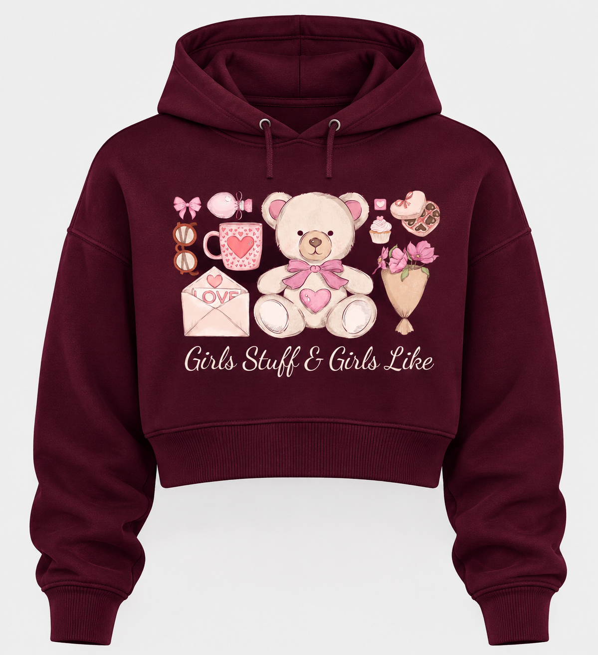 Women's Premium Cropped Hoodie – 320 GSM Cotton