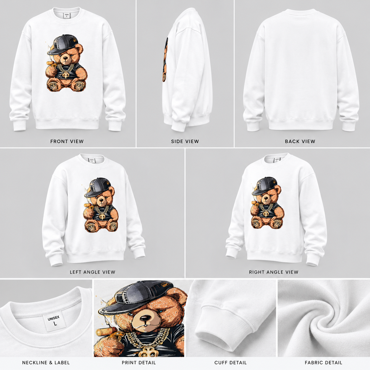 Premium Unisex Fleece Sweatshirt – 300 GSM Cotton Blend